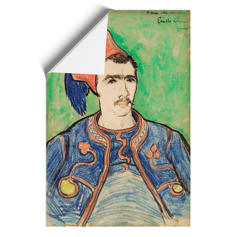 The Zouave by Vincent Van Gogh - No Frame Painting, 30cm H x 21cm W x 0.1cm D
