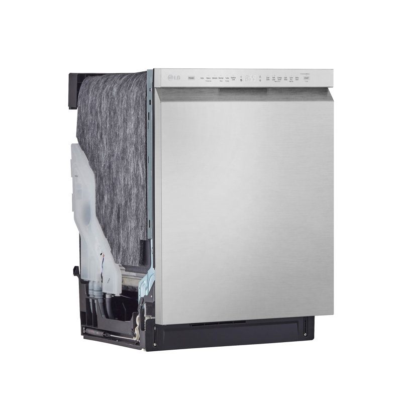 LG 24" QuadWash Dynamic Dry Energy Star Dishwasher in Printproof Stainless Steel