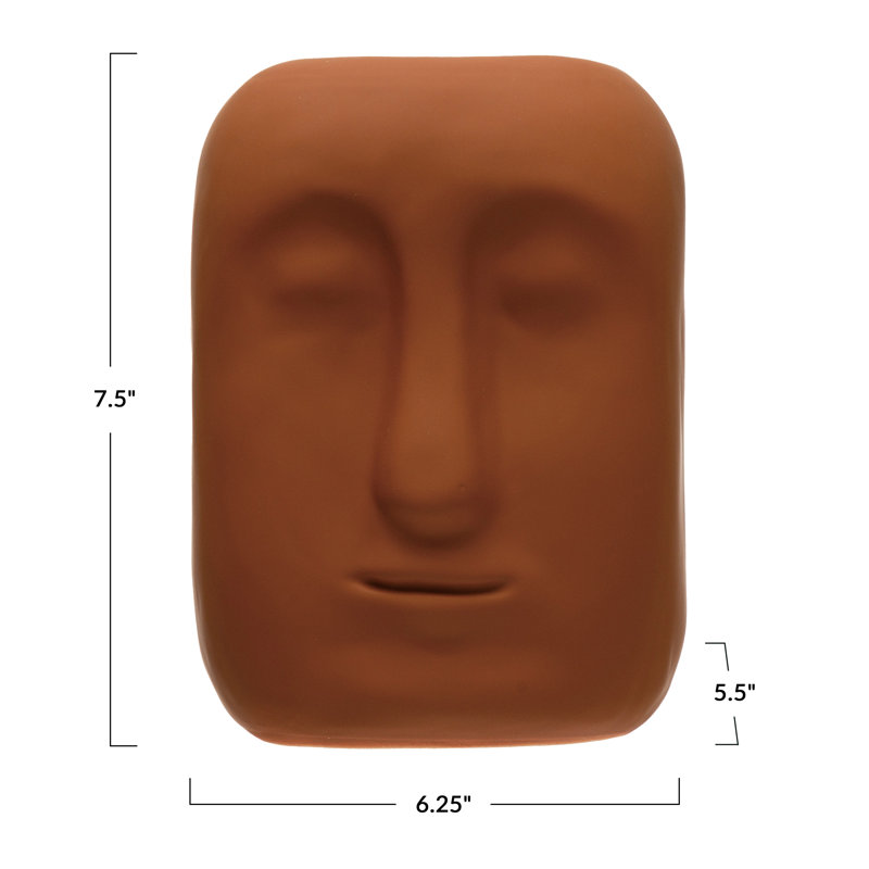 Pot de fleurs en grès avec face