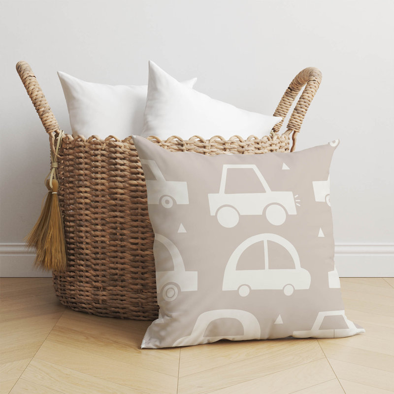 Coussin Driveway, H 20 po x l 20 po, Taupe / ivoire
