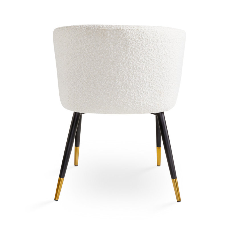 Fauteuil en tissu non fini Mudi, Blanc