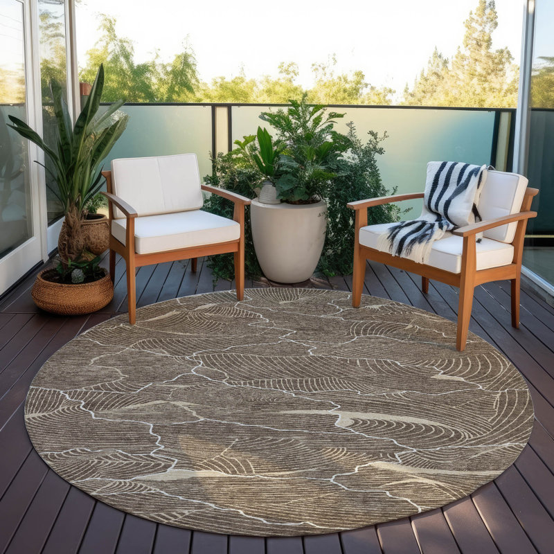 Tapis intérieur / extérieur brun Sahari , 3 pi x 5 pi