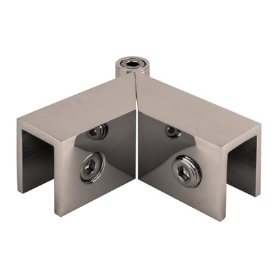 Pince réglable au-dessus du verre pour une finition en nickel poli de 5/16 po à 1/2 po (8 mm à 12 mm)