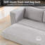 Canapé-lit sans accoudoir à compression pour causeuse, conception convertible 2-en-1, tissu en velours côtelé - canapé en mousse à mémoire de forme compacte pour petits espaces, appartements, bureau à domicile et chambre à coucher (gris)-703236744-690410380
