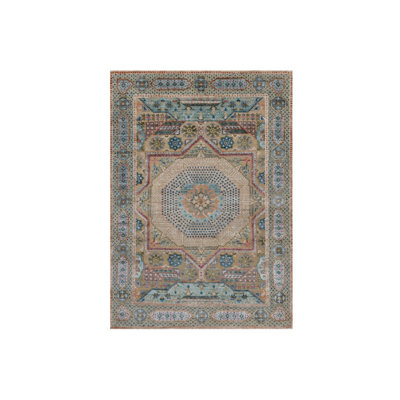 4'1" x 6'0" New Hand Knotted Brown Wool & Silk Rectangle Oriental Rug - MOA10291913