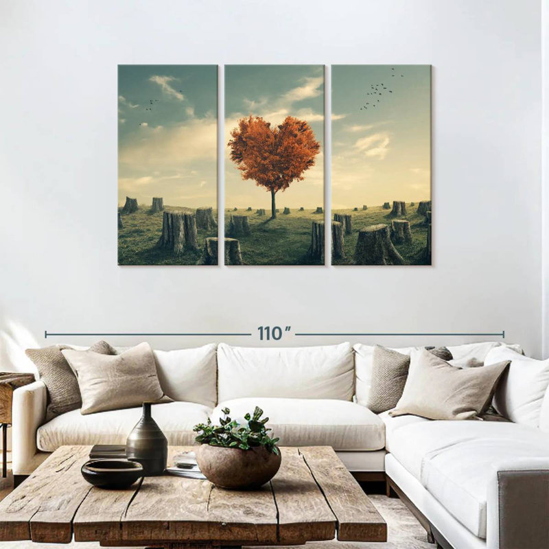 Indestructible Heart Tree, 48" H x 74" W
