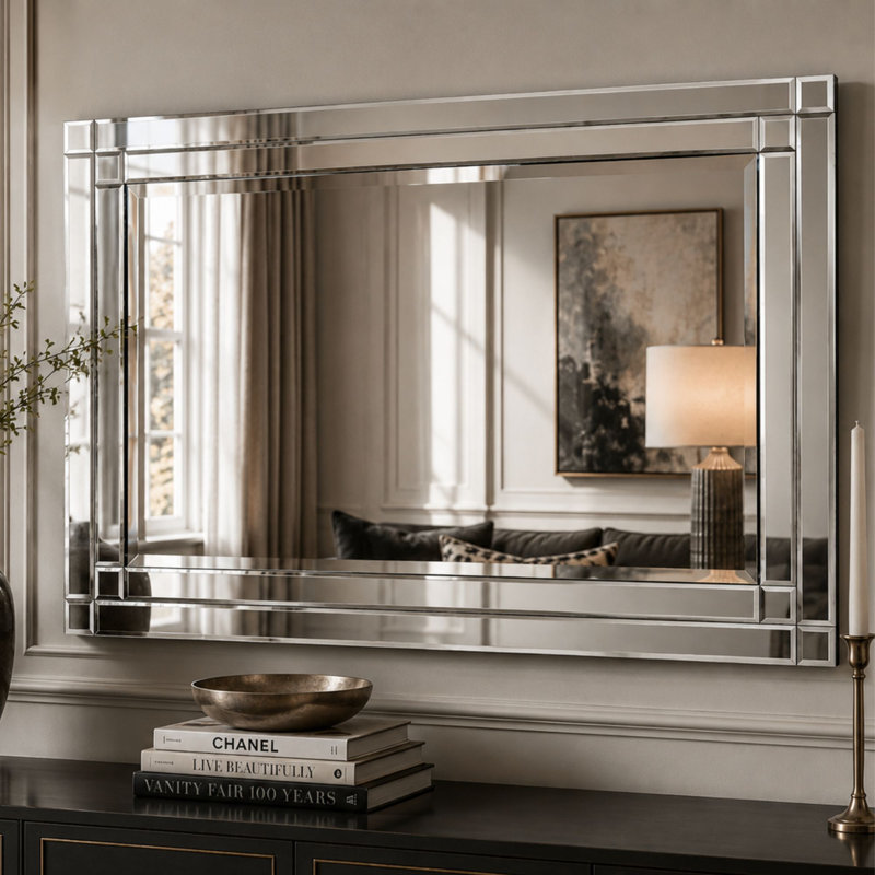 Mackenzie Rectangle Mirror, 120cm H x 80cm W