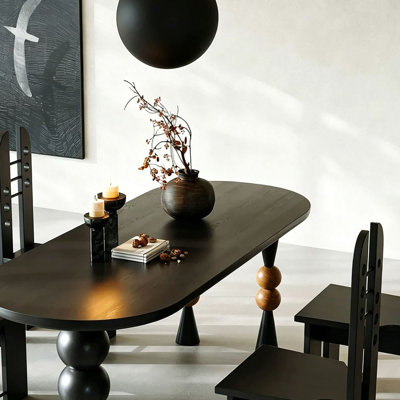 Table en bois de frêne rétro français