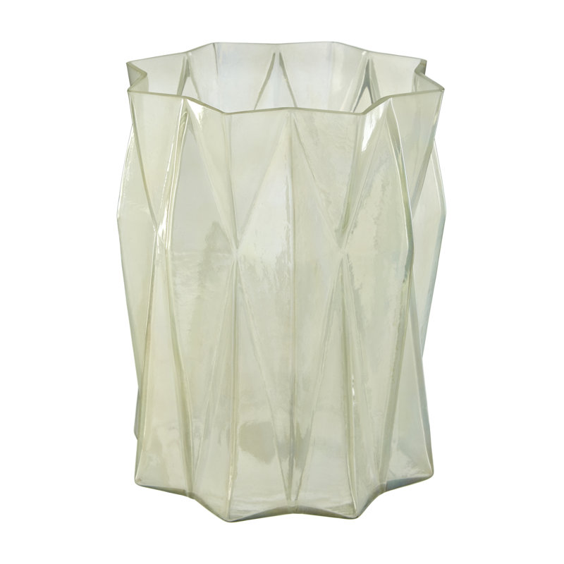 16cm Glass Tabletop Tealight Holder, 23cm H x 18cm W x 18cm D