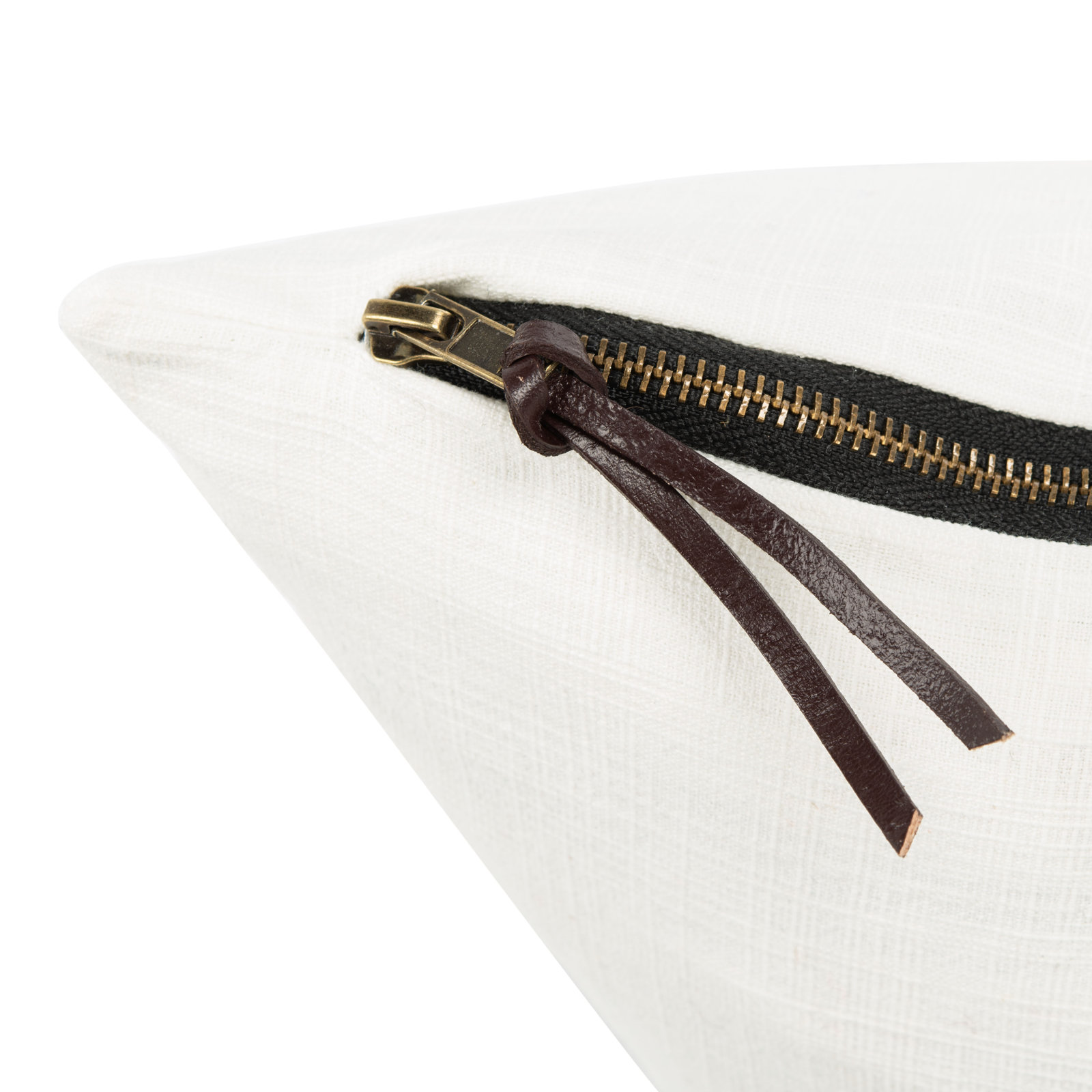 Cale 18" x 18" Cotton Throw Pillow, White