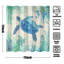 Ensemble de rideau de douche en tissu imperméable avec crochets pour salle de bain Funny Ocean Turtle 72 po x 72 po-611636183