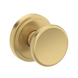 Solvang Half Dummy Knob with Stepped Round Rose in Satin Nickel