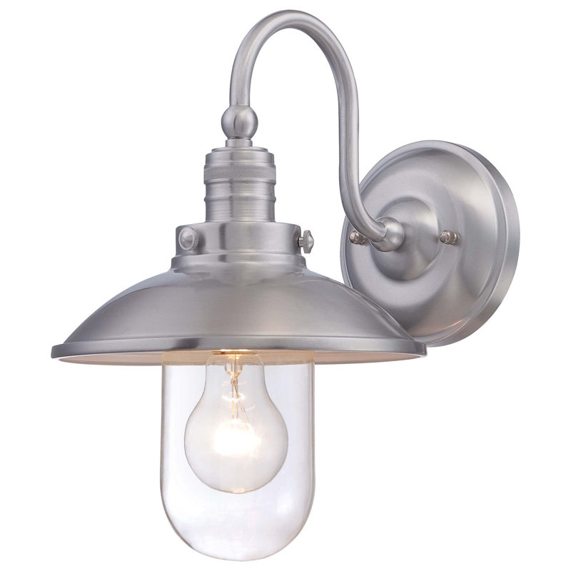Luminaire de grange d'extérieur Zullo, Aluminium brossé