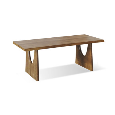 Table de salle à manger rectangulaire en bois massif Nut-Brown