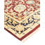 Tapis unique en laine noué à la main 4 pi 2 po x 6 pi 4 po nouvel âge Hayner - jaune / rouge / noir