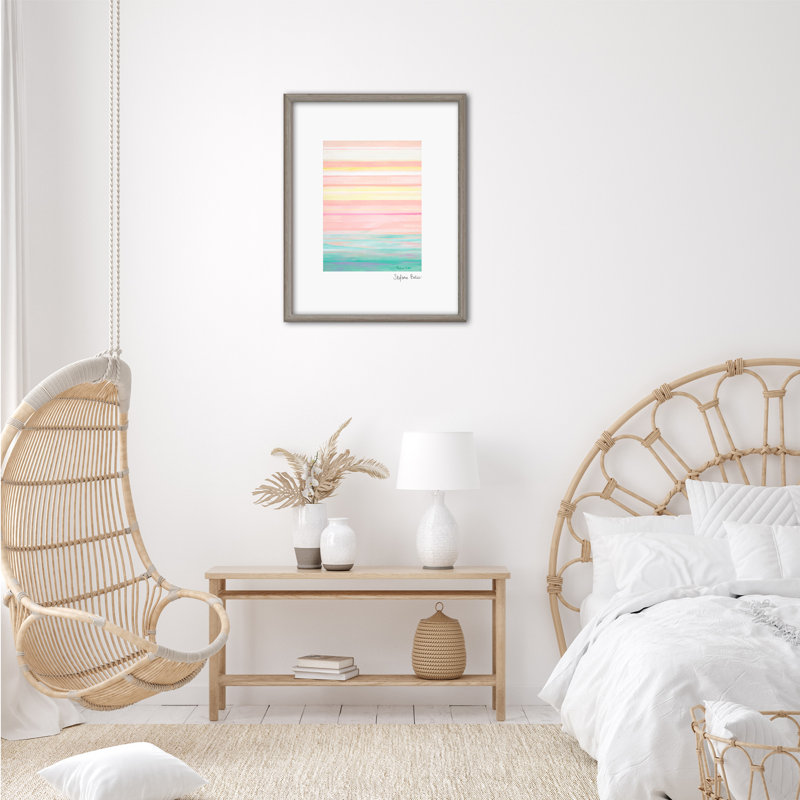 «Abstract Seafoam» par Stefanie Bales - impression, Cadre en bois, Gray, H 48 po x l 32 po x P 1,125 po