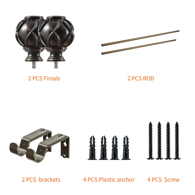 Ballou Adjustable 1'', Antique Bronze, 28" - 48"