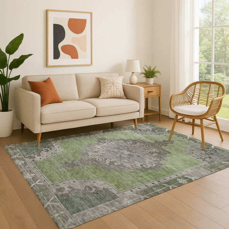 Tapis de qualité supérieure lavable à la machine AMF1731, Rectangle 2 pi 6 po x 3 pi 10 po