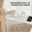 L-Shaped Metal Base Computer Desk with Power Outlet-509620781