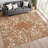 Machine Washable Indoor/Outdoor Bourkelands ACN2334 Floral Rug-1196966528