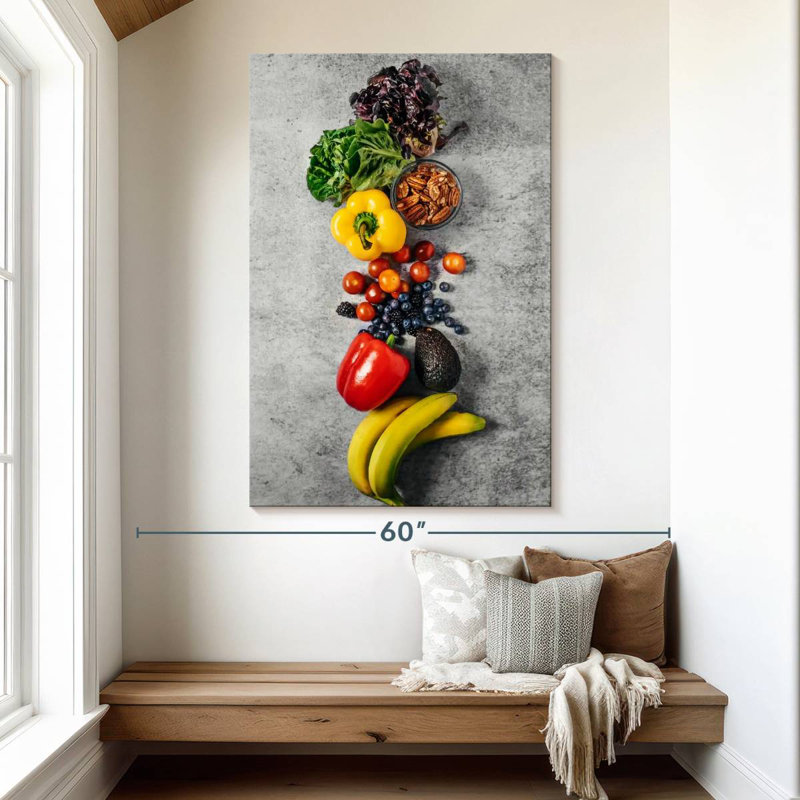 Yarlin Fruit And Vegetable Lineup, 51" H x 34" W