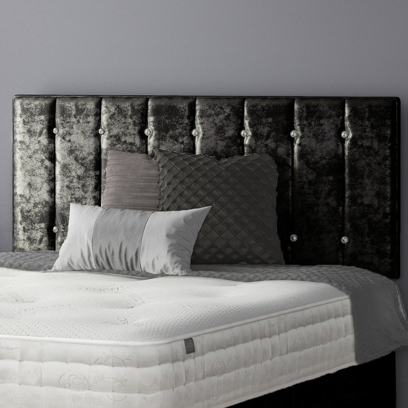 Chih Upholstered Headboard, Double (4'6), Black