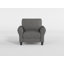Chaise d'appoint moderne et contemporaine Emilio de 37 po avec revêtement en chenille, pieds exposés, ressorts en mousse-88594054