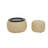 Round Storage Ottoman,Woven Rattan Fabric Ottoman,2 In 1 Function,Work As End Table And Ottoman,With Small Seat-Nature
