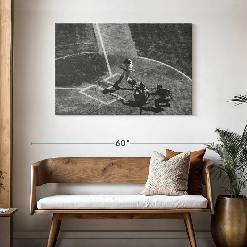 Baseball noir et blanc Sireci, H 30 po x l 45 po