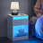 Side End Table With Adjustable Led Lights-726185856