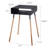 Yamazaki Home Tall Side Table With Storage Shelf, Rectangular Accent Bedside End Table, Steel + Wood-67082240