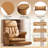 Faux Leather Executive Computer Chair Ergonomic Office Chair with footrest and Double-THick Padding Armrest-884373468