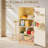 Wooden Toy Refrigerator with Accessories, Pretend Play Kitchen Set for Kids & Toddlers