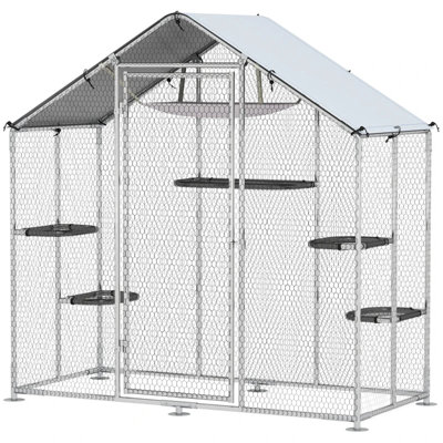 Pet Cage,Walk-in Cat Patio Enclosure Cage,Large Catio Outdoor Cat Enclosure