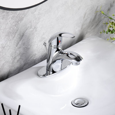 Nita Vantage Single-Handle Deck-Mount Lavatory Bathroom Sink Faucet with Drain Assembly - Chrome Polished