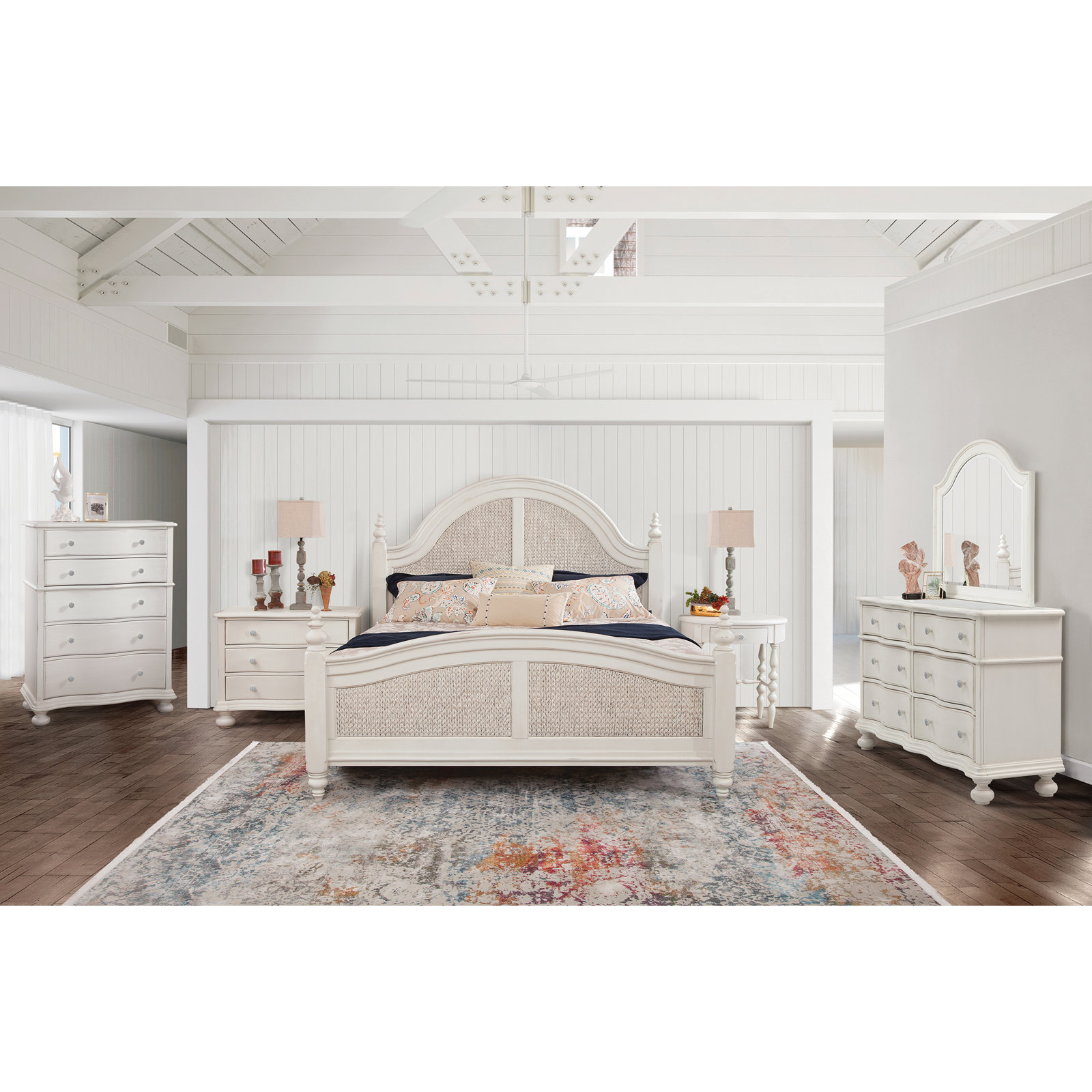 End Table With Storage, Dove White