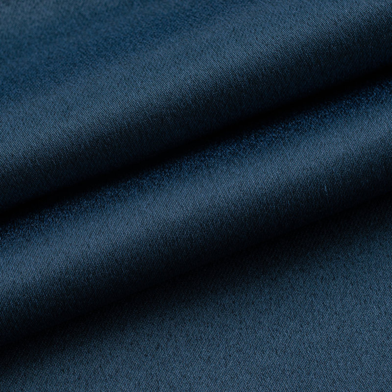 Solid Color 100% Blackout Grommet Curtain Panels (Set of 2), Navy, 52" W x 108" L