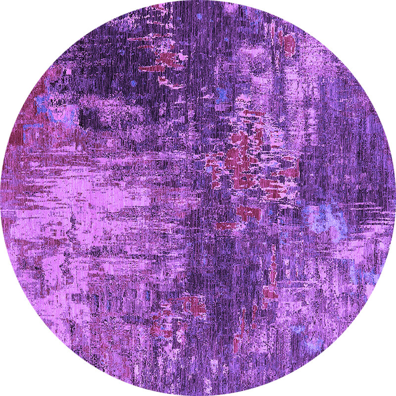 Tapis mauve Mid-Century 2739, Rond 5 pi