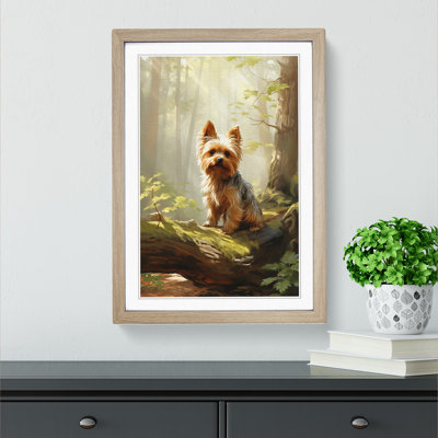 Yorkshire Terrier Informel - Single Picture Frame Print on Wood