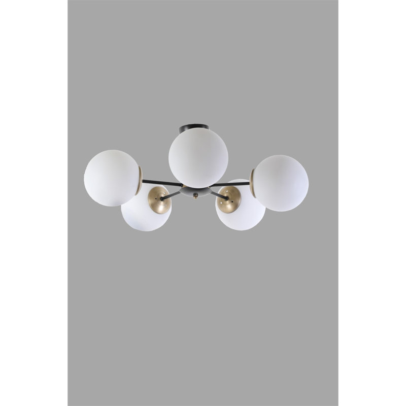 Superbe lustre scandinave de 23,6 po de diamètre x 9,8 po de hauteur | Fabrication 100% métal, peinture séchée au four et revêtement en culbutage | Douille E27, 40 W maximum | Design blanc élégant pour une décoration moderne