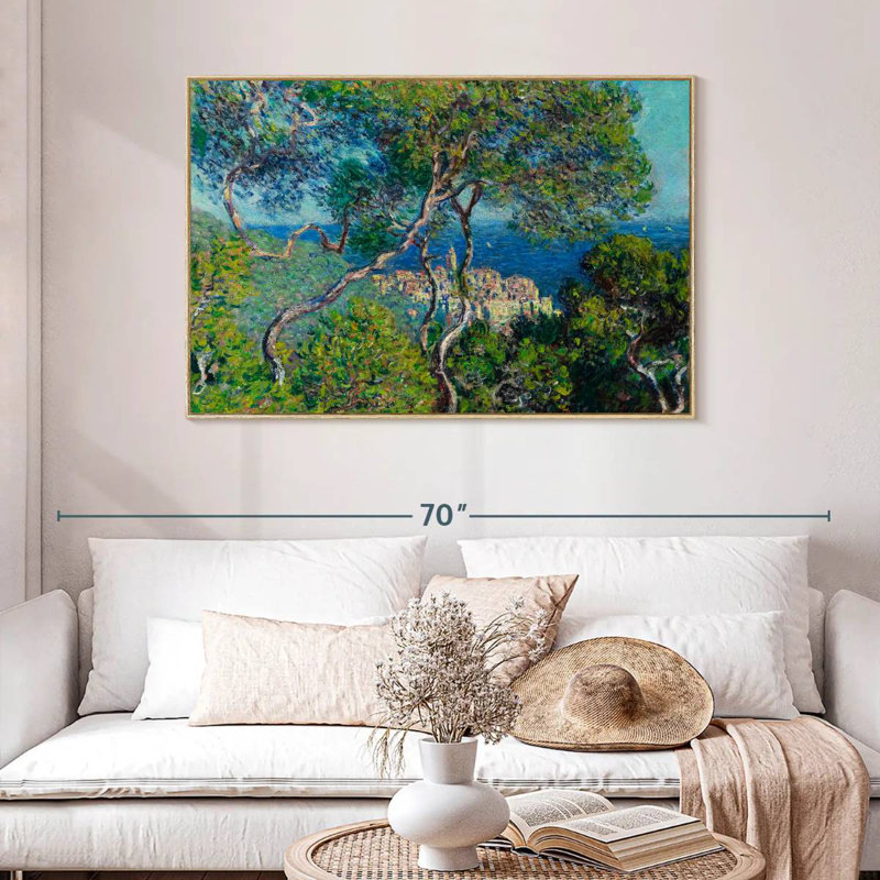 Bordviera 1884, Cadre flottant en bois naturel, 46 po x 31 po