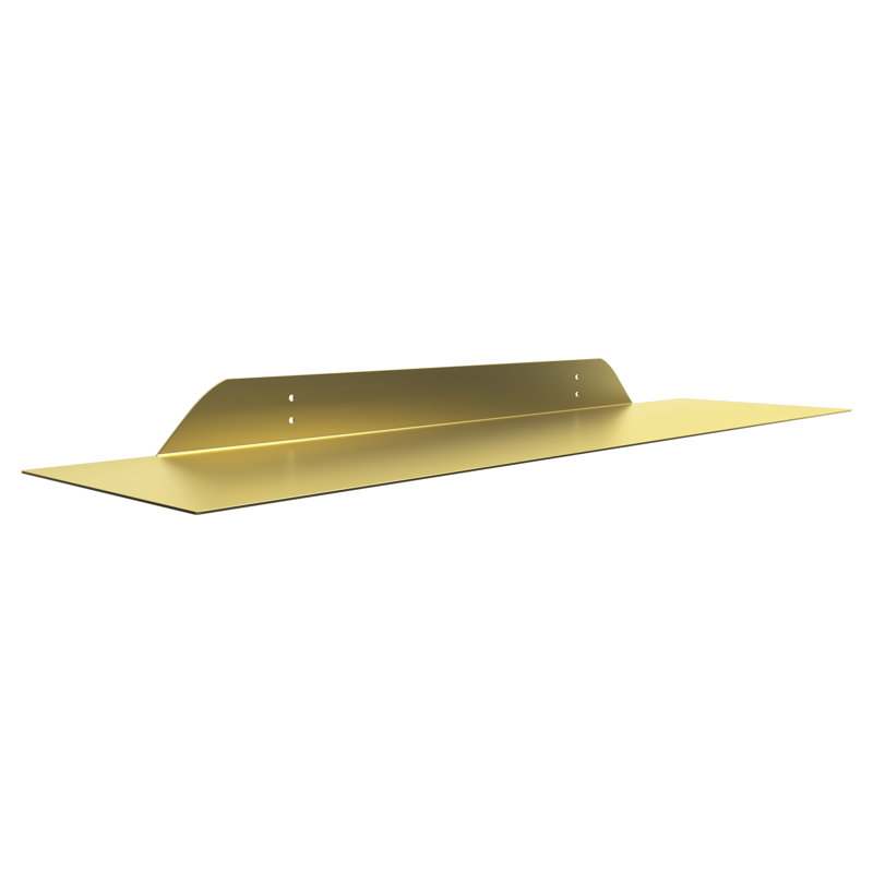 Tablette flottante Maja, H 1,75 po x l 24 po x P 6 po, Doré