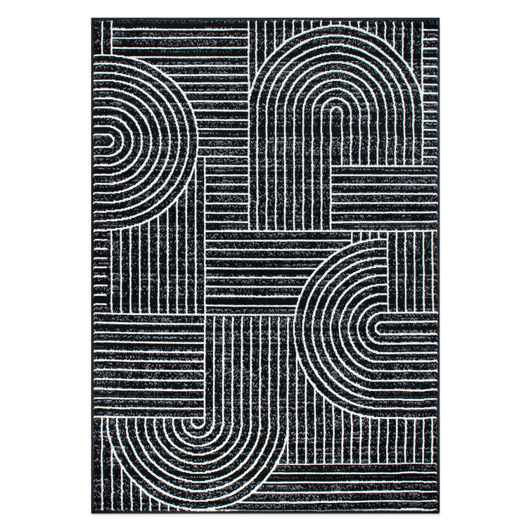 Contemporary Stripe Arch Design Area Rug