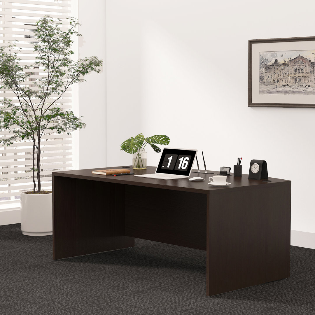 66.93'' Bow Front Executive Desk Cubespace