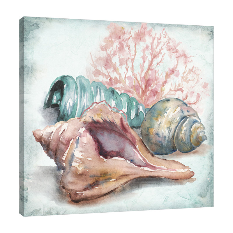 «Sea Shells III» par Tre Sorelle Studios - reproduction sur toile, H 48 po x l 48 po