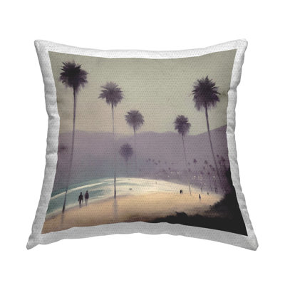 Tranquil Beach Day Outdoor Printed Pillow by Noah Bay