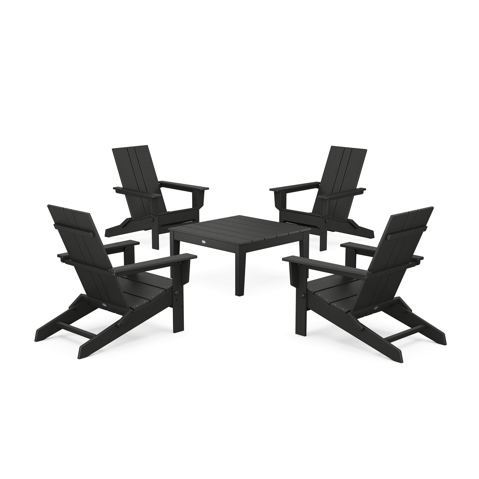 5 Piece Multiple Chairs Seating Group, Black