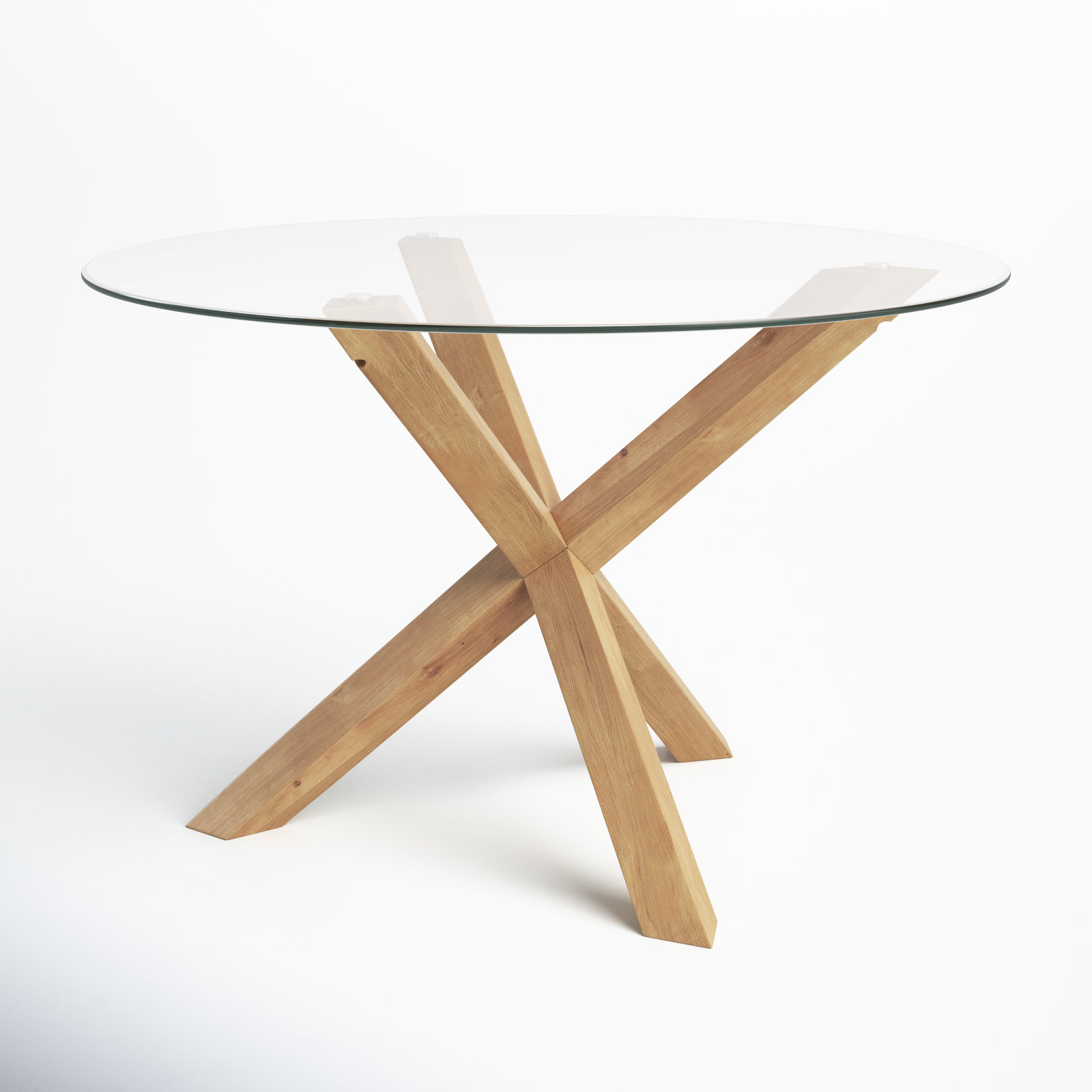 Barnett Round Dining Table, Natural, 30" H x 48" W x 48" L