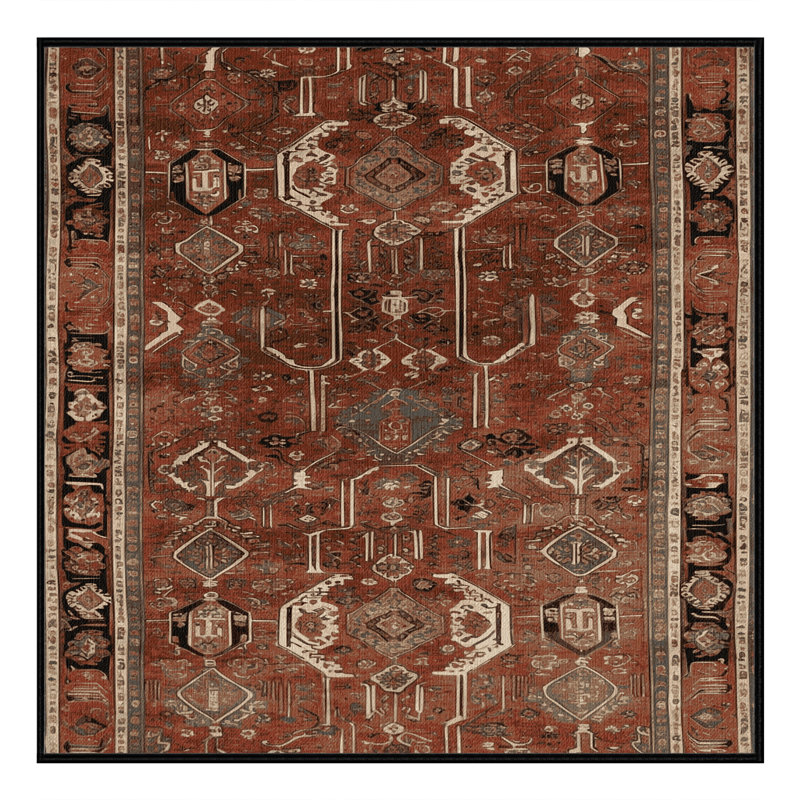 Tapis brun lavable à la machine, Carré 4 pi