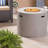 Caelan Round Concrete Propane Smokeless Fire Pit Table with Hidden Fuel Tank-1646515833